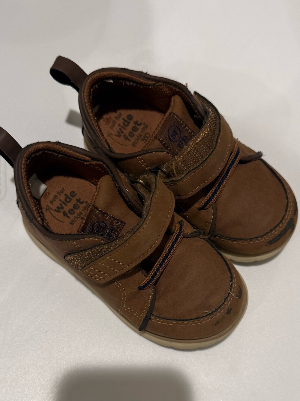 Stride Rite Ethan Toddler Brown Leather Sneakers